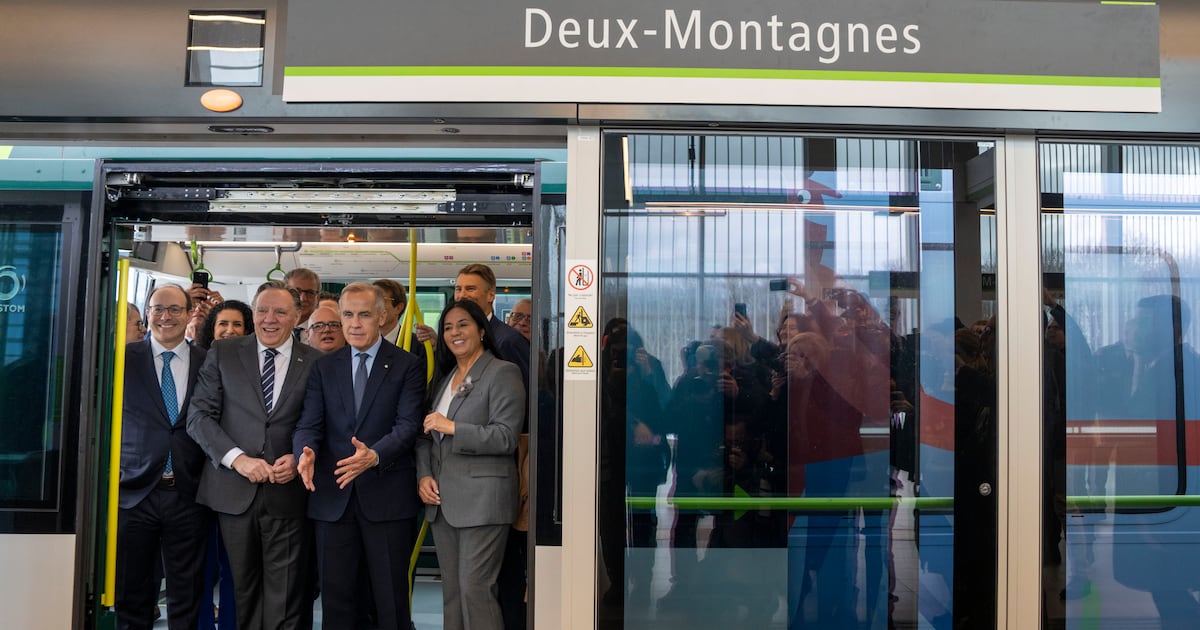 Mark Carney attends launch of new branch of Montreal-area light rail network - CTV News