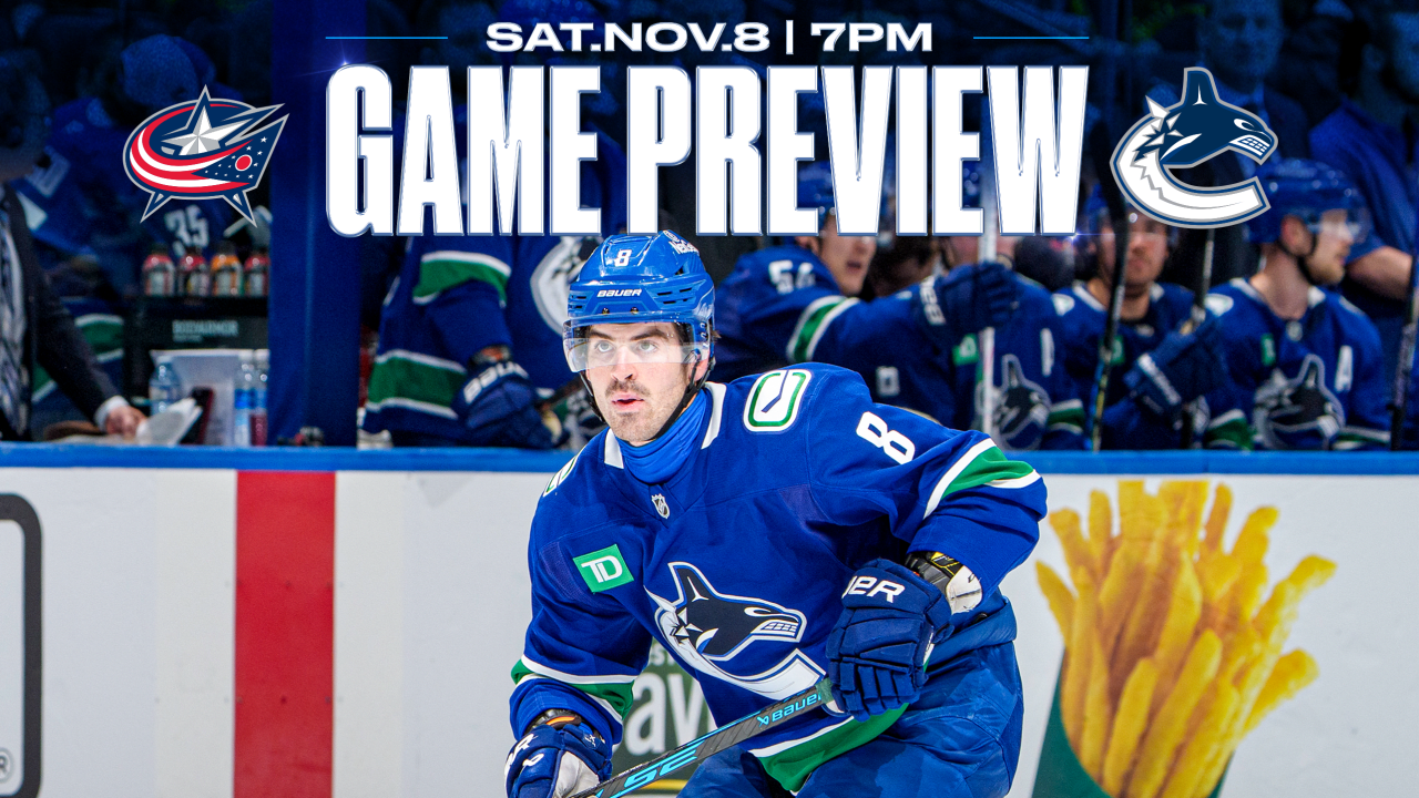 Canucks Continue Homestand with Saturday Night Matchup Against Blue Jackets