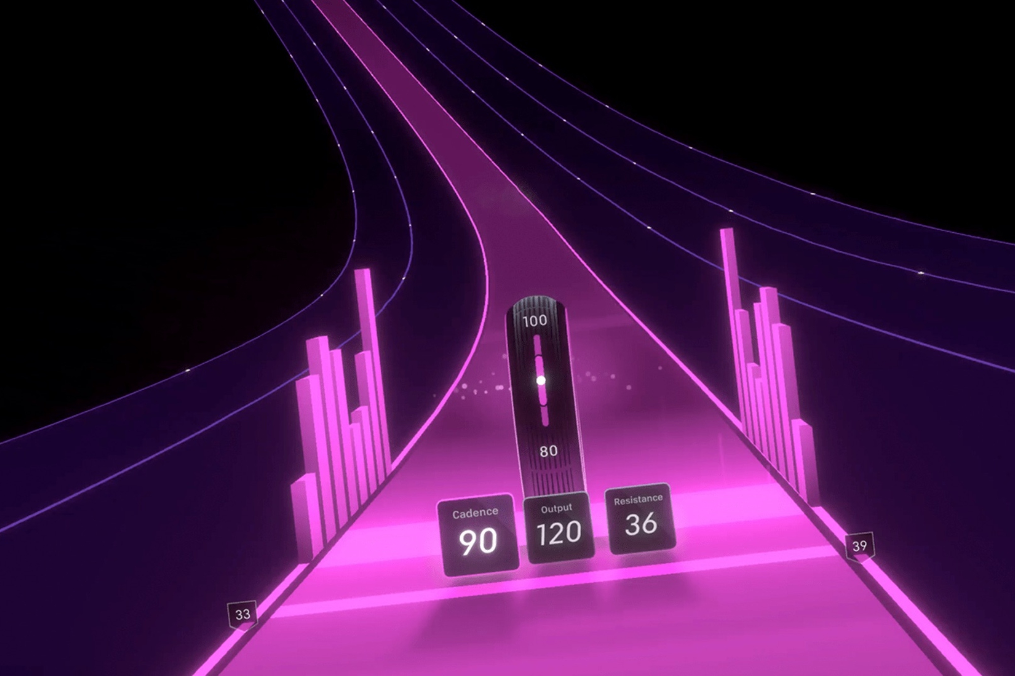 The Peloton Lanebreak game screen shot