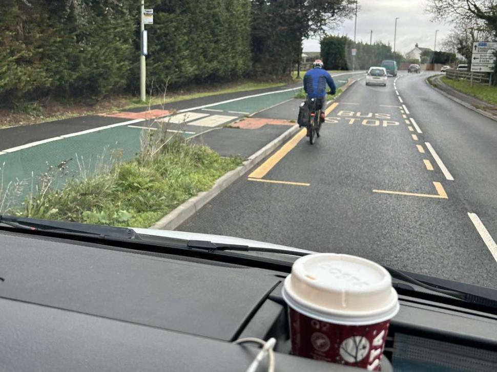 “Drivers hate being told they can’t go anywhere they desire”: Phone driver blasts cyclist for ignoring “million-pound bike lane” branded useless by locals; Does the Tour de France care about nature? Visma food crimes; Wout Can Aert + more on the live blog