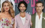 This combination of images shows Blake Lively, Justin Baldoni, and Ryan Reynolds. 