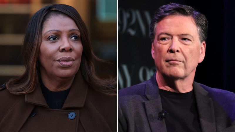 Federal judge dismisses indictments against Letitia James and James Comey, saying Lindsey Halligan appointment was unlawful