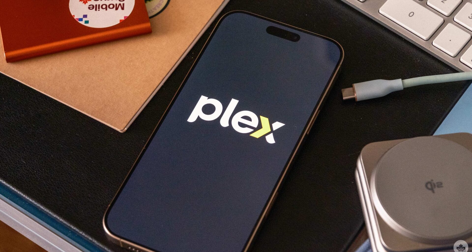 The plex app on a desk