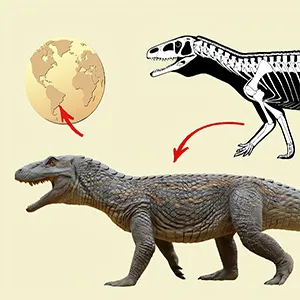 Infographic of Tainrakuasuchus bellator. Credit: Caio Fantini, Rodrigo Temp Müller, Mauricio Garcia