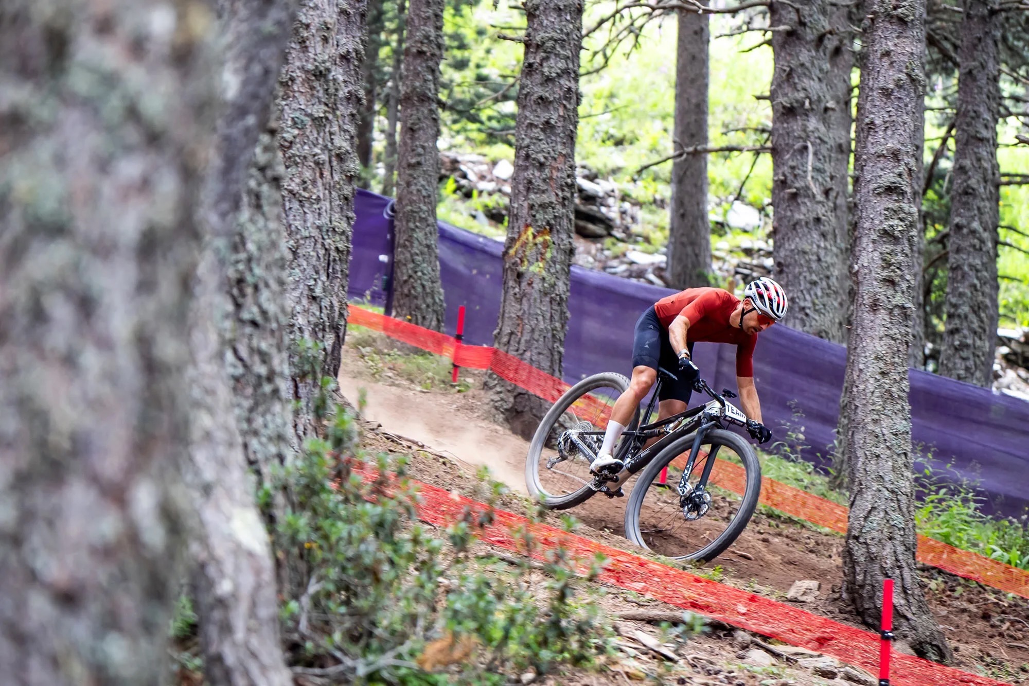 A rider riding on the BMC 32 inch prototype 