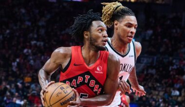 Short-handed Raptors step up late to beat Nets, extend win streak to seven