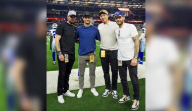 Stars players attend ‘Monday Night Football’ for 2027 Stadium Series news