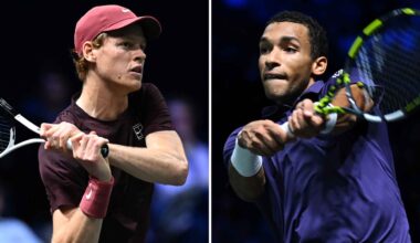 Jannik Sinner and Felix Auger-Aliassime will meet for the third time in 2025 when they clash in Paris on Sunday.