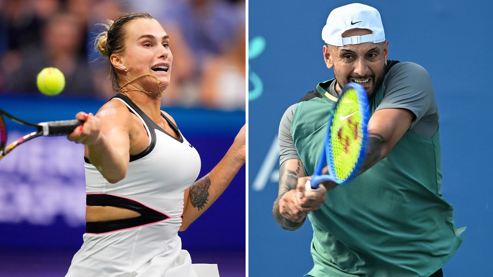 Aryna Sabalenka and Nick Kyrgios