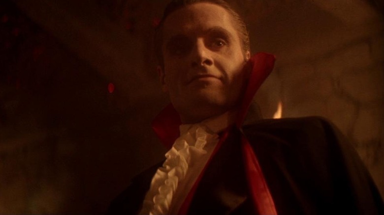 Count Dracula (Duncan Regehr) standing ominously in The Monster Squad