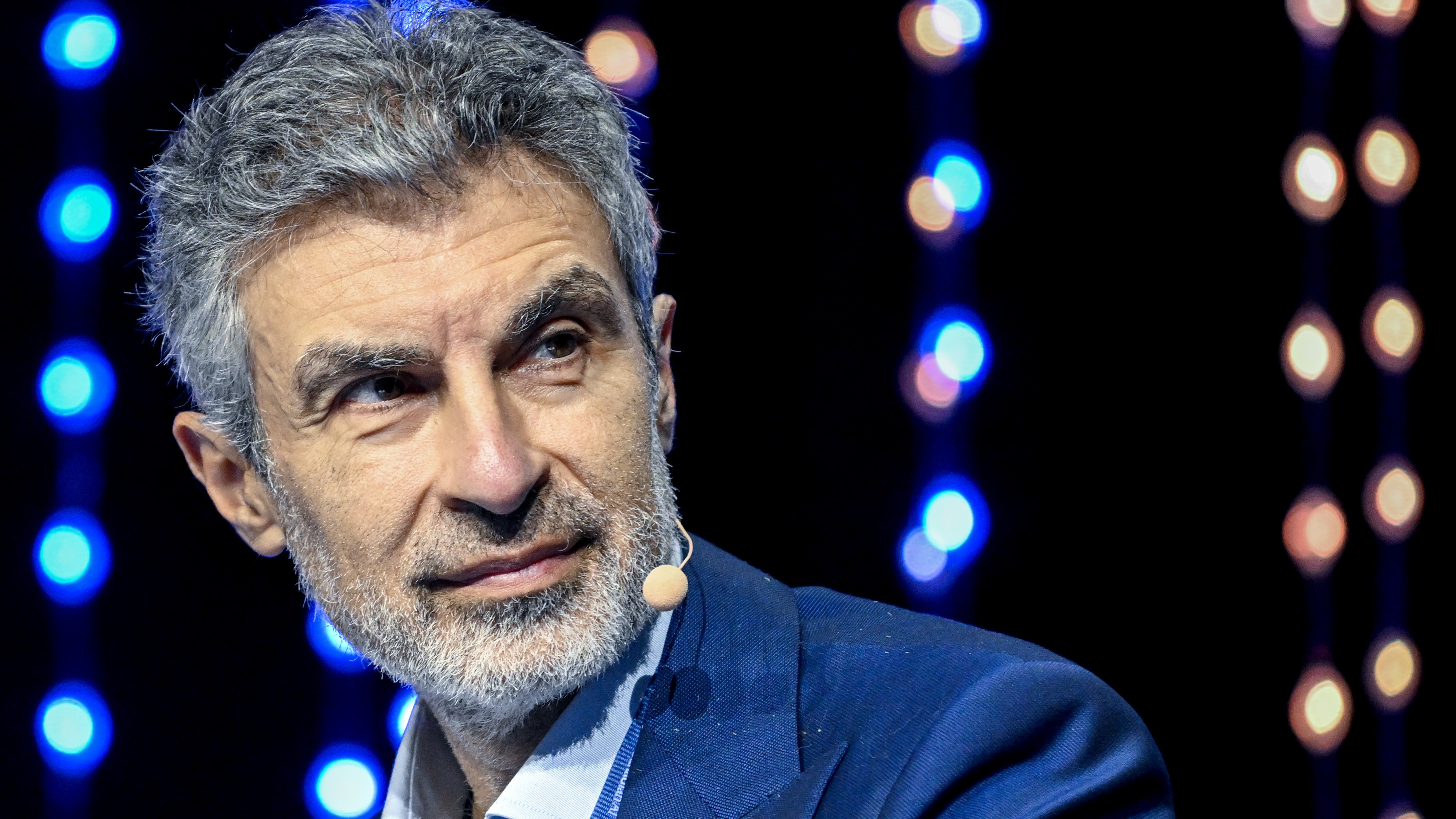 Yoshua Bengio at the All In event in Montreal, Quebec, Canada, on Wednesday, Sept. 27, 2023.