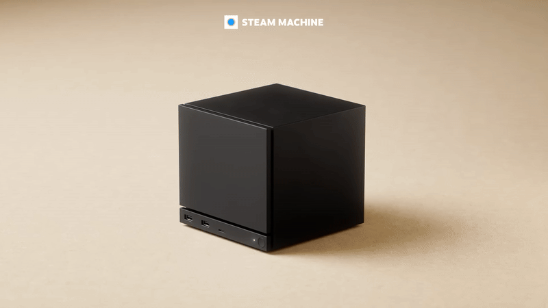 Render of Steam Machine gaming PC