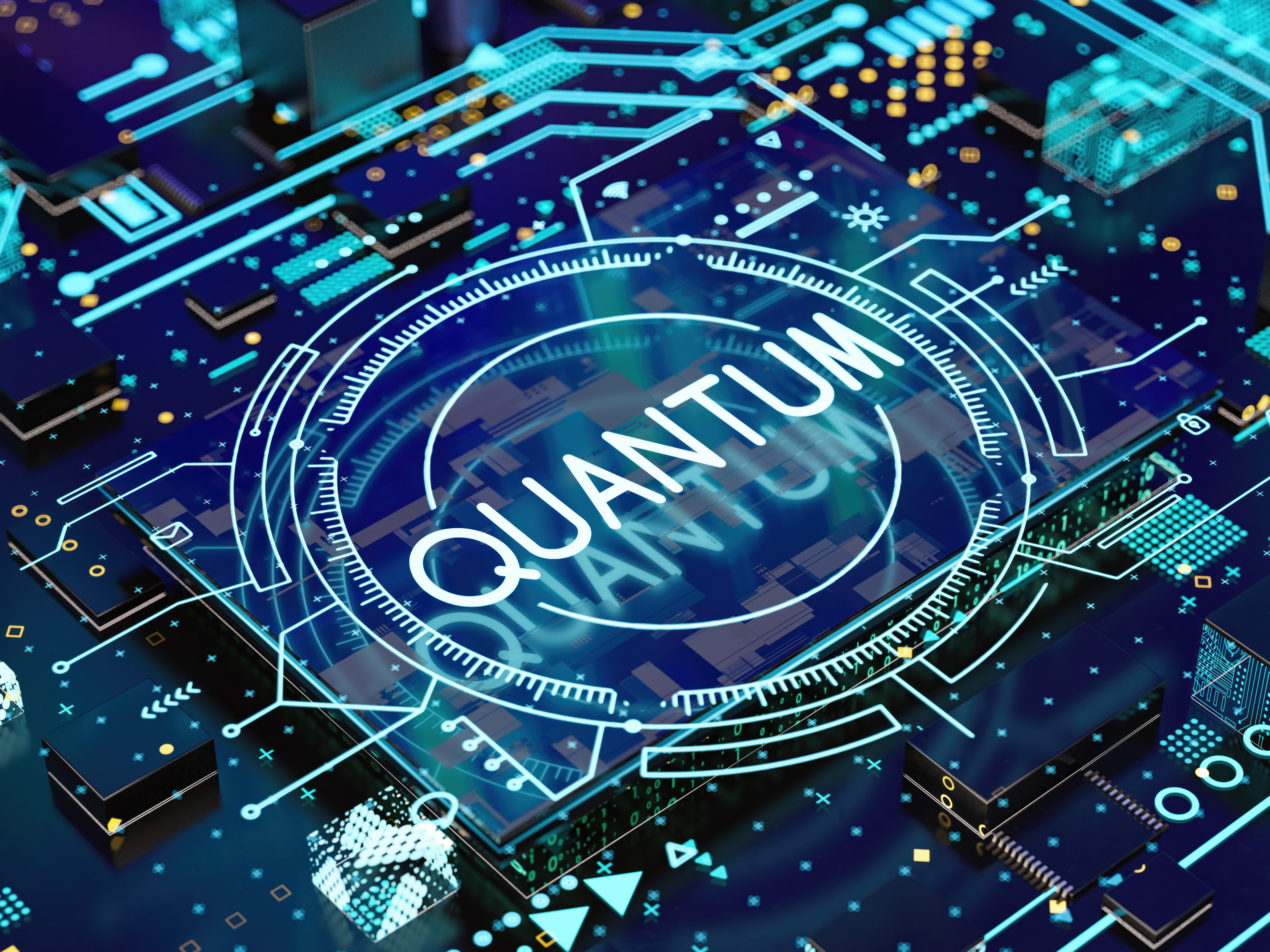 Quantum Computing Concept. 3D Render