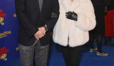 Dame Joan Collins made a glamorous entrance alongside her husband Percy Gibson as they attended the Paddington: The Musical opening night at the Savoy Theatre
