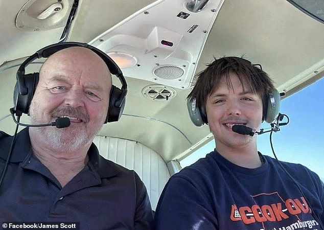 Dennis and Jack Dutton (pictured together) were also on the plane and had pilot's licenses, as well as Diffle