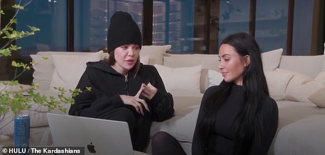 Khloe meanwhile took the view that Kim failed the bar exam because she was distracted by her work on her Ryan Murphy show All's Fair