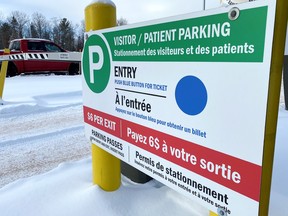 Sault Area Hospital parking sign