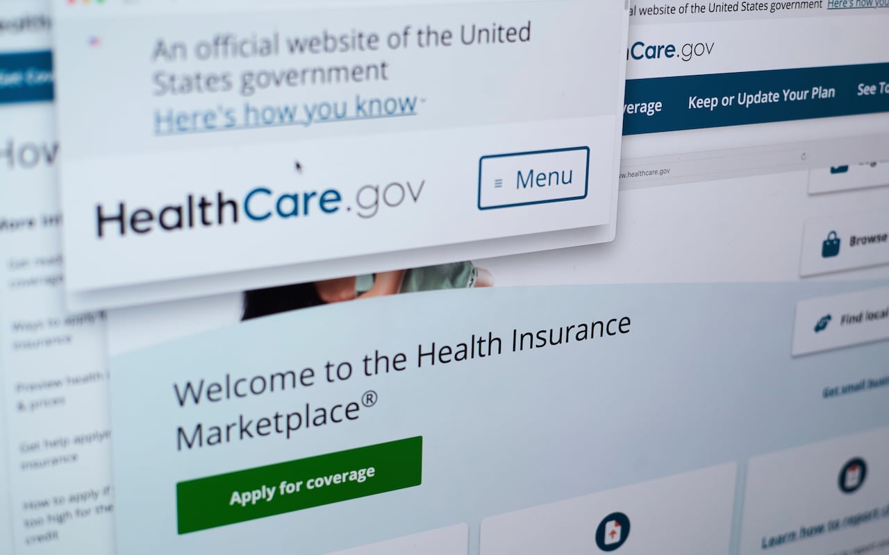 A page on the U.S. Affordable Care Act health insurance website healthcare.gov is seen on a computer screen