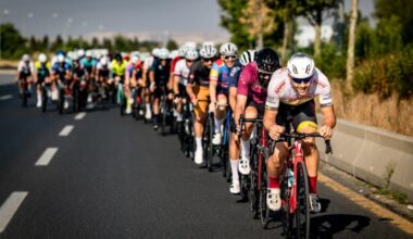 A scene from the 2025 Gran Fondo Baskent cycling race held in Ankara, Türkiye, Aug. 24, 2025. (Photo via Gran Fondo Baskent team)