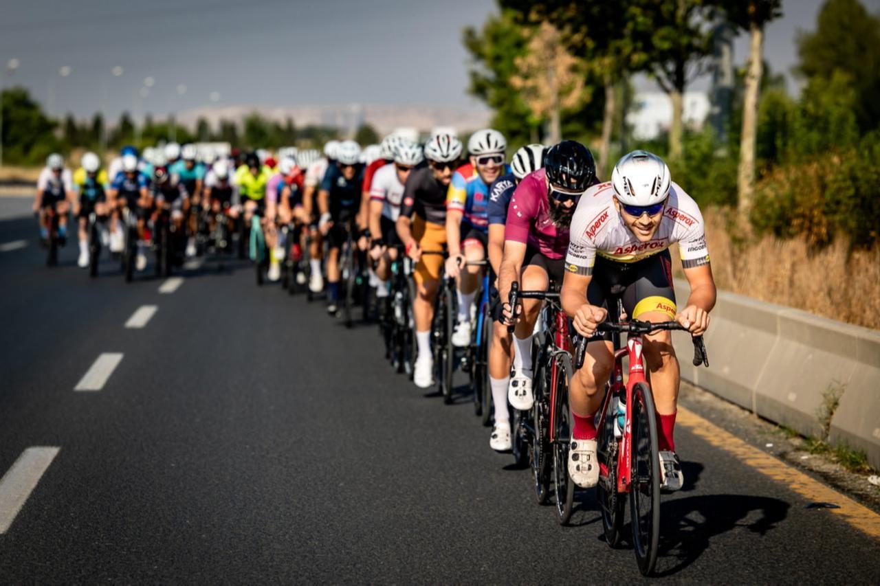 A scene from the 2025 Gran Fondo Baskent cycling race held in Ankara, Türkiye, Aug. 24, 2025. (Photo via Gran Fondo Baskent team)