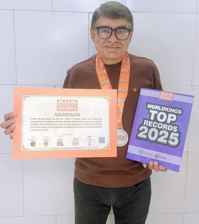 56-yr-old city doctor breaks endurance cycling records