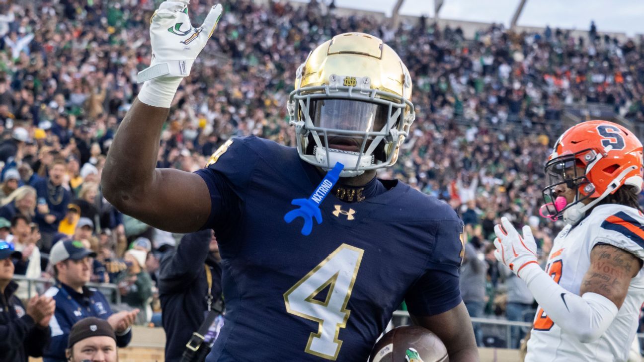 Notre Dame's Jeremiyah Love declares for NFL draft