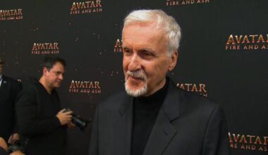 James Cameron appears at Fire and Ash Toronto premiere