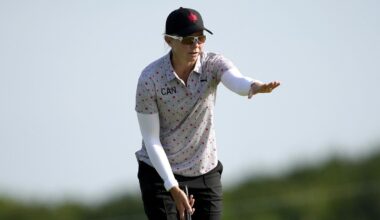 Canadian golfer Alena Sharp says she played most of 2025 with an injured knee