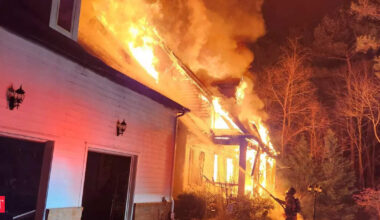 Two hospitalized in blaze at NASCAR star Denny Hamlin’s property in Gaston County