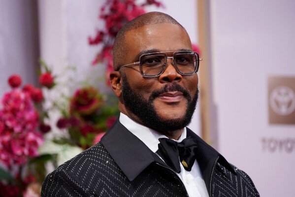 Tyler Perry arrives at the BET Awards, June 9, 2025, at the Peacock Theater in Los Angeles. (Photo by Jordan Strauss/Invision/AP, File)