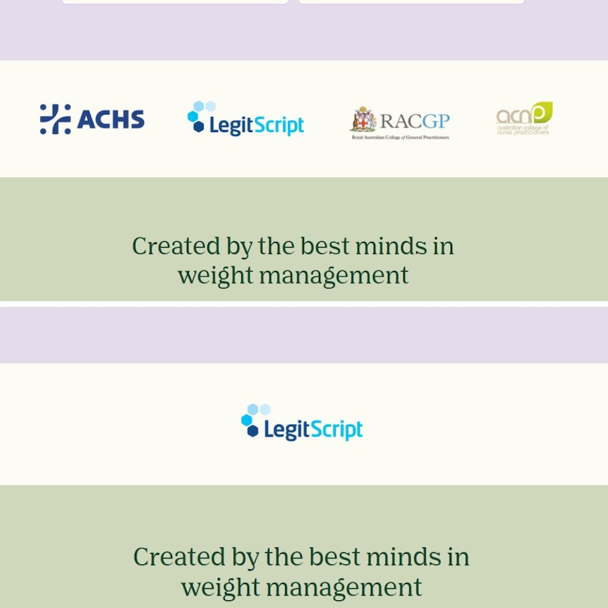 A bunch of logos on a website.