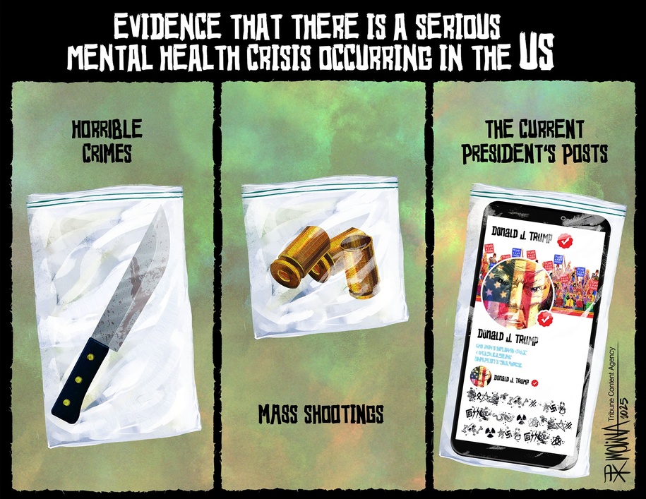 Cartoon: Serious mental health crisis - Daily Kos