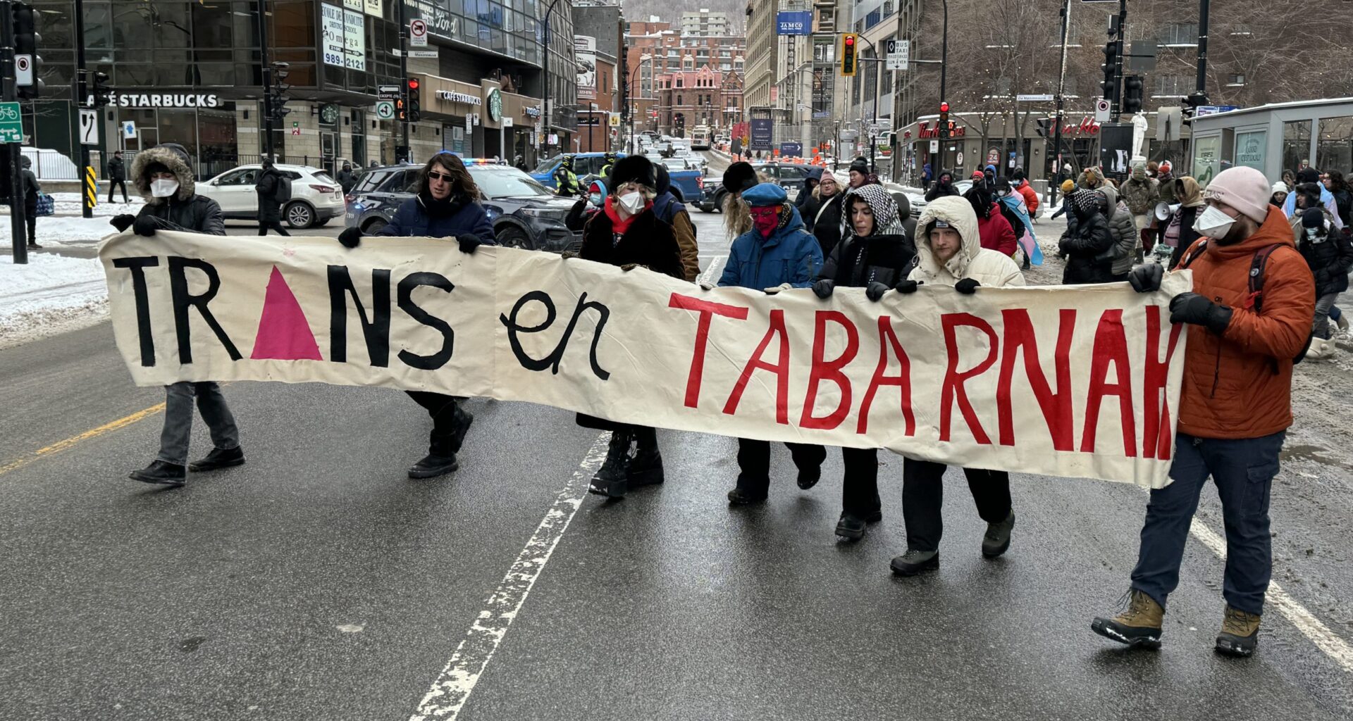 Montrealers protest for trans rights as Bill 2 threatens clinics