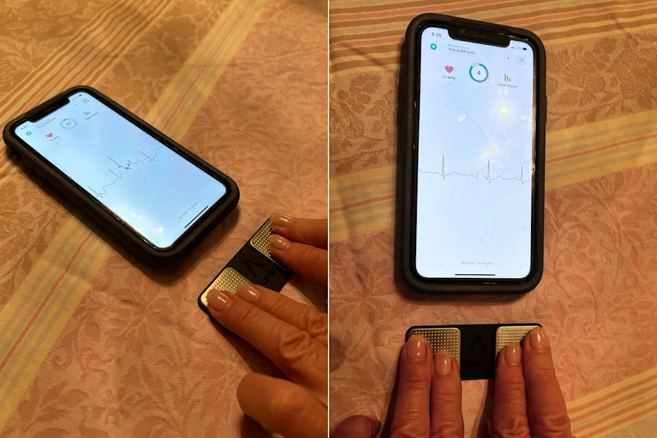 This portable ECG monitor is incredibly easy to use (Photos via Sarah DiMuro).