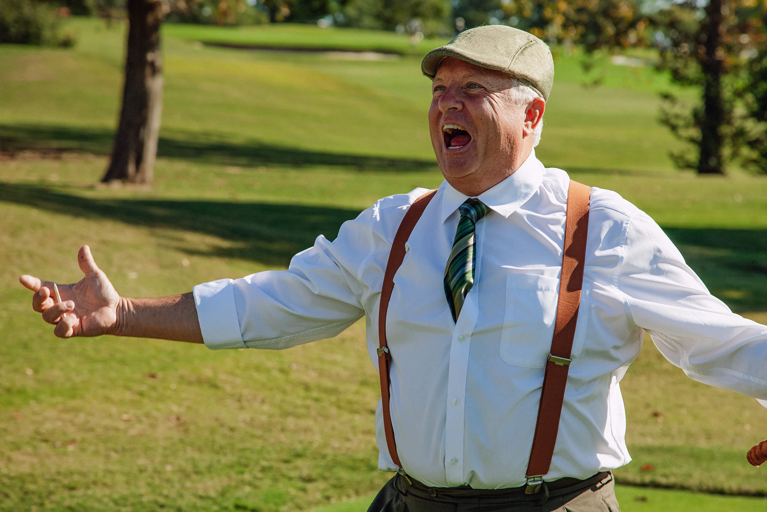 Chris Hawes celebrates