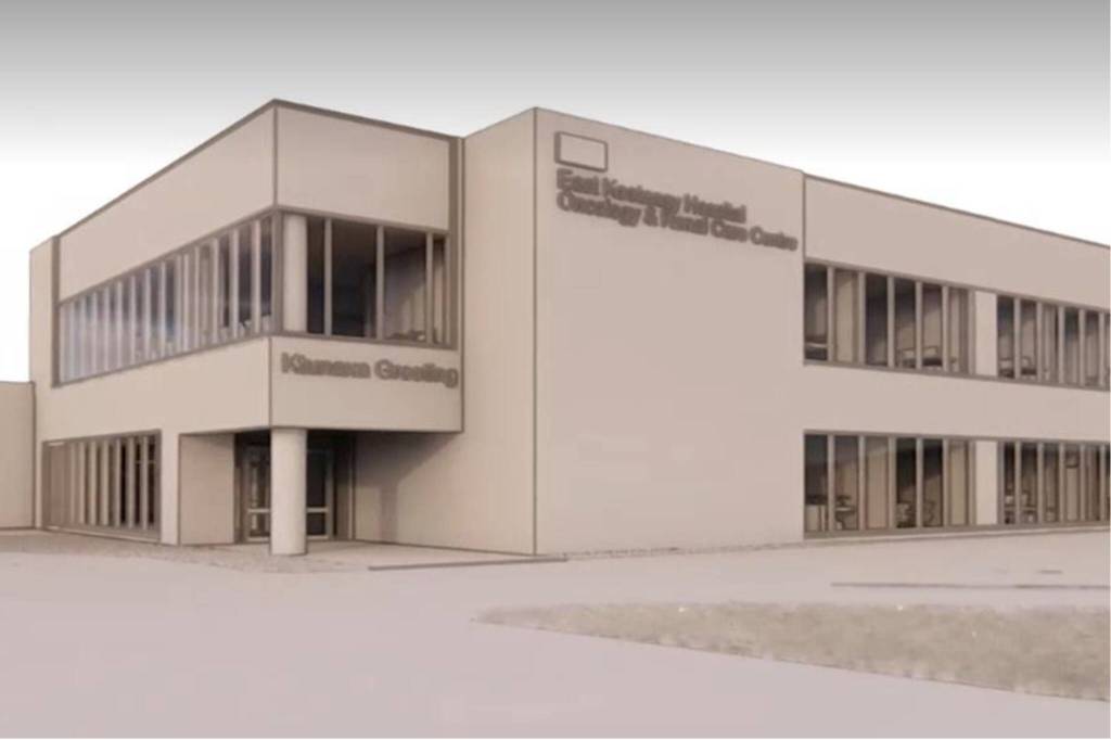 A rendering of the two-storey renal and oncology expansion at the East Kootenay Regional Hospital in Cranbrook. Interior Health handout.