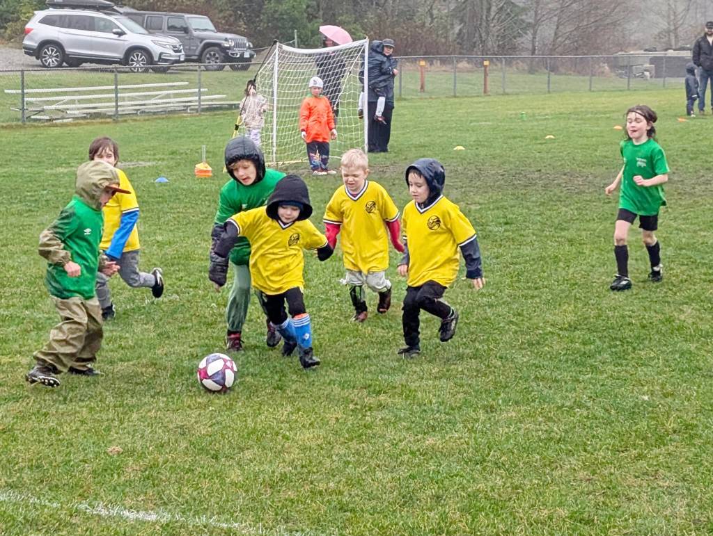 Frigid weather didn&rsquo;t dampen the competitive spirits of the West Coast&rsquo;s youngest soccer stars as Tofino and Ucluelet teams battled at Tugwell Fields on Dec. 13. (Andrew Bailey/Westerly News)