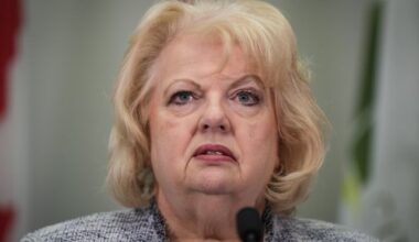 Surrey Mayor Brenda Locke speaks during a news conference about the city