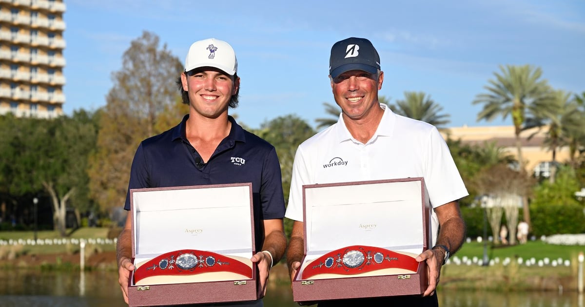 Matt Kuchar ends difficult year with emotional victory alongside son at PNC Championship