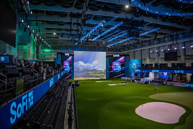 A larger putting area is one of the new features at the SoFi Center, which will host the second season of TGL, in Palm Beach Gardens, Florida.