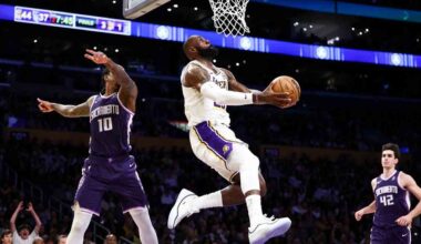 Luka Doncic, LeBron James combine for 68 points, Lakers beat Kings to end skid