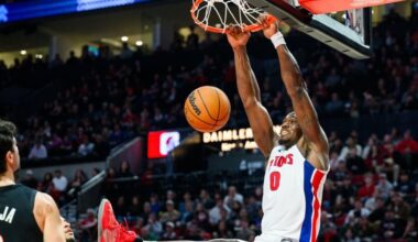 Jalen Duren scores 26, Detroit Pistons beat Portland Trail Blazers after blowing 21-point lead