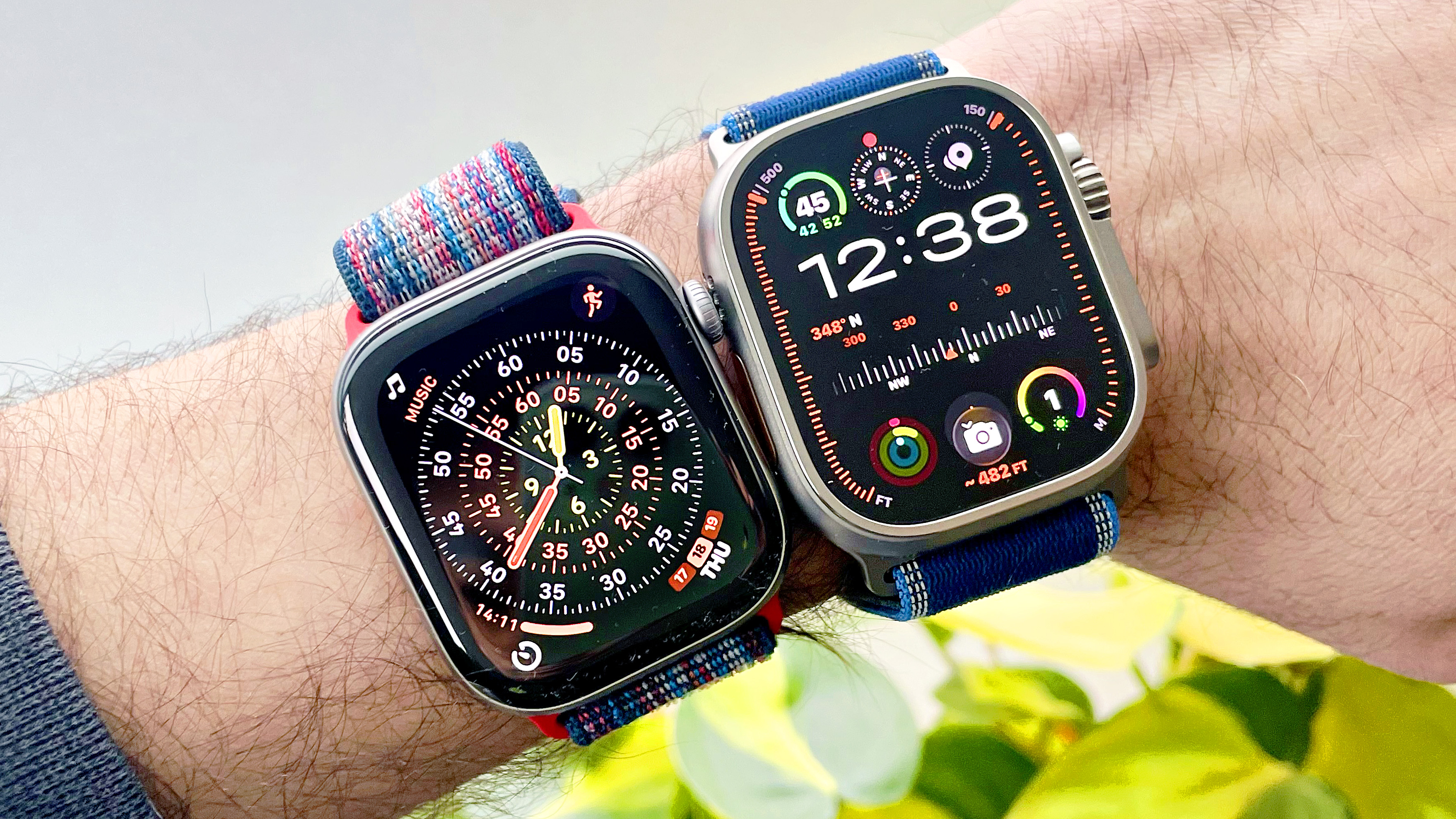 Close-up of the Apple Watch Ultra 3 in silver