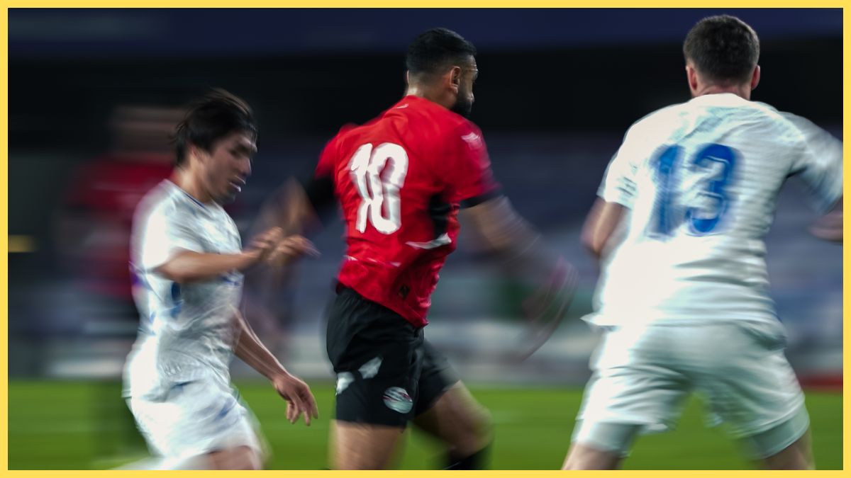 Mo Salah in action for Egypt