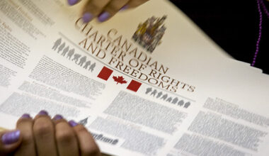 Copies of the Canadian Charter of Rights and Freedoms.