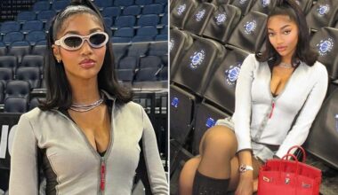 WNBA Star Angel Reese Sets Pulses Racing While Wearing Plunging Gray Mini in Courtside Photo Drop – National Enquirer