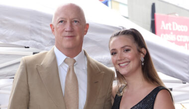 Bryan and Billie Lourd at Carrie Fisher's posthumous Hollywood Walk of Fame ceremony in 2023.
