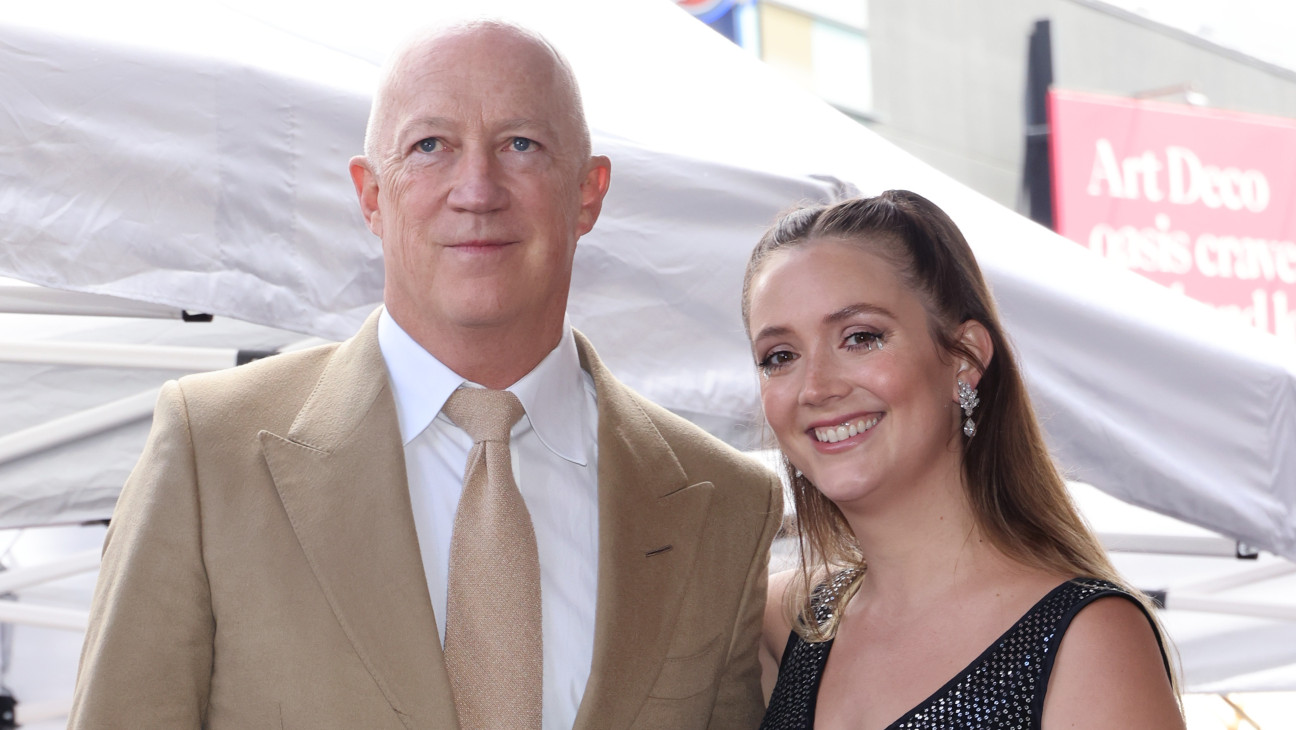 Bryan and Billie Lourd at Carrie Fisher's posthumous Hollywood Walk of Fame ceremony in 2023.