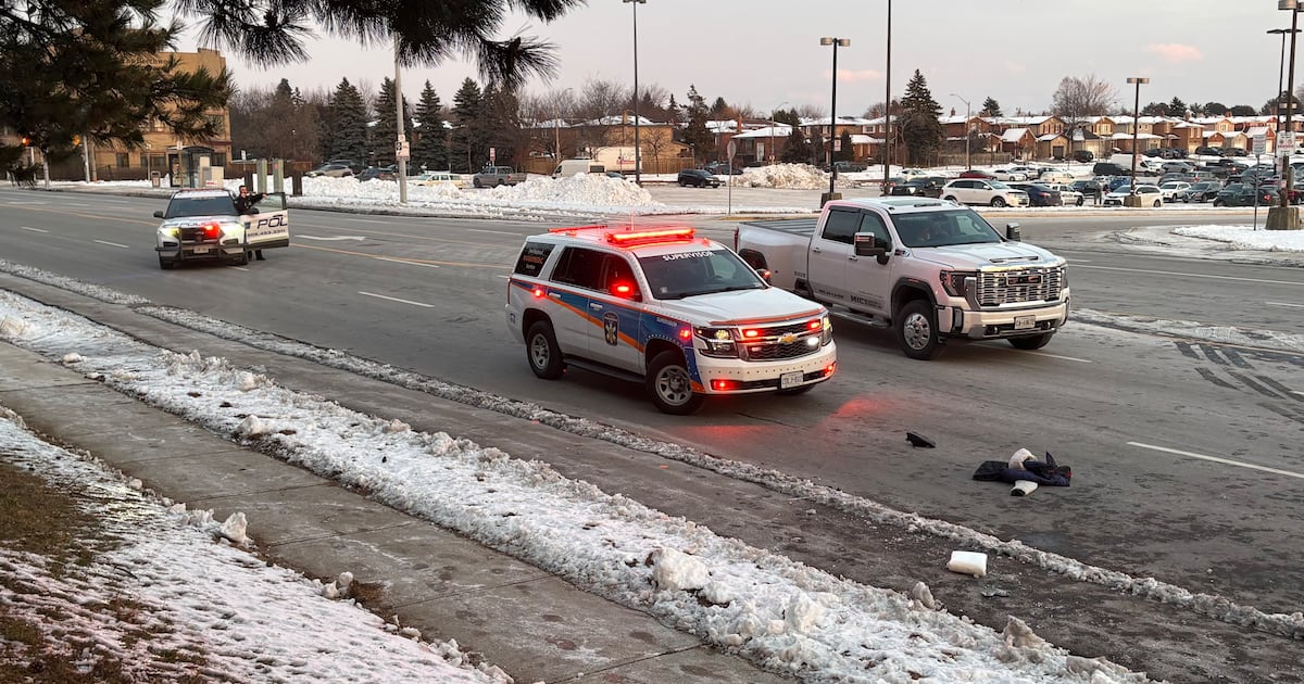 Pedestrian critical after being hit by driver of vehicle in Mississauga
