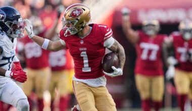 San Francisco 49ers’ Ricky Pearsall’s status uncertain for Indianapolis Colts game because of knee and ankle injuries